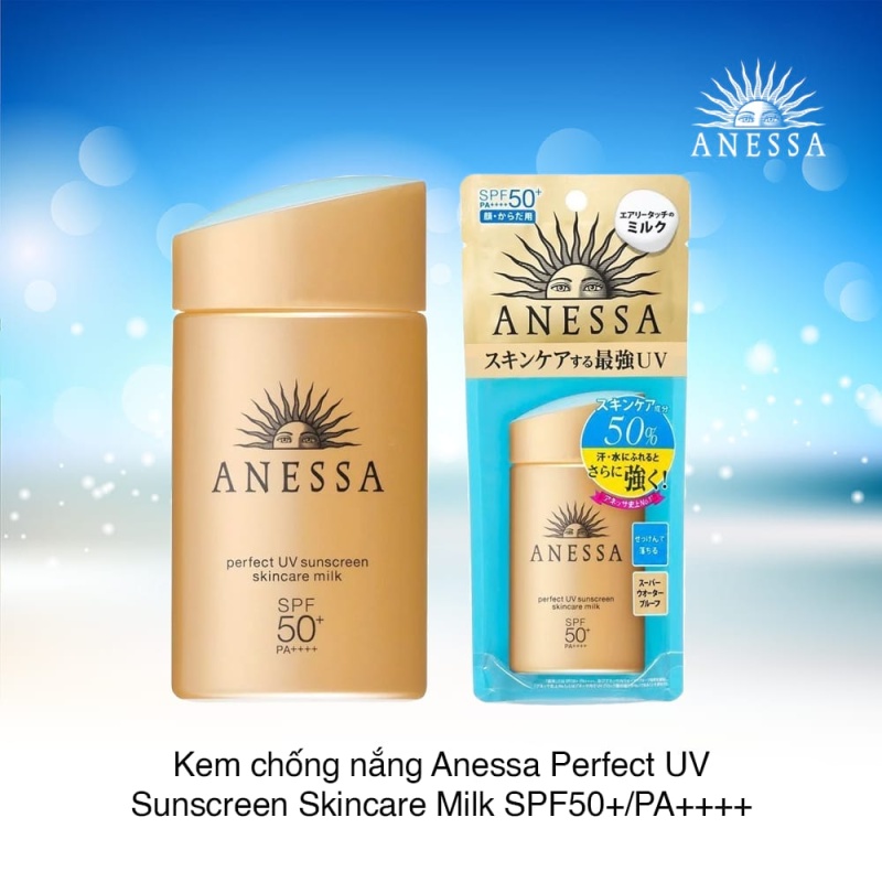 Kem Chống Nắng Dạng Sữa-Sữa Chống Nắng A.n.e.s.sa Dưỡng Da Bảo Vệ Hoàn Hảo 60ml Perfect UV Sunscreen Skincare Milk SPF50+/PA++++. Dưỡng da và bảo vệ da tối đa với kết cấu mỏng nhẹ, khô ráo. nhập khẩu
