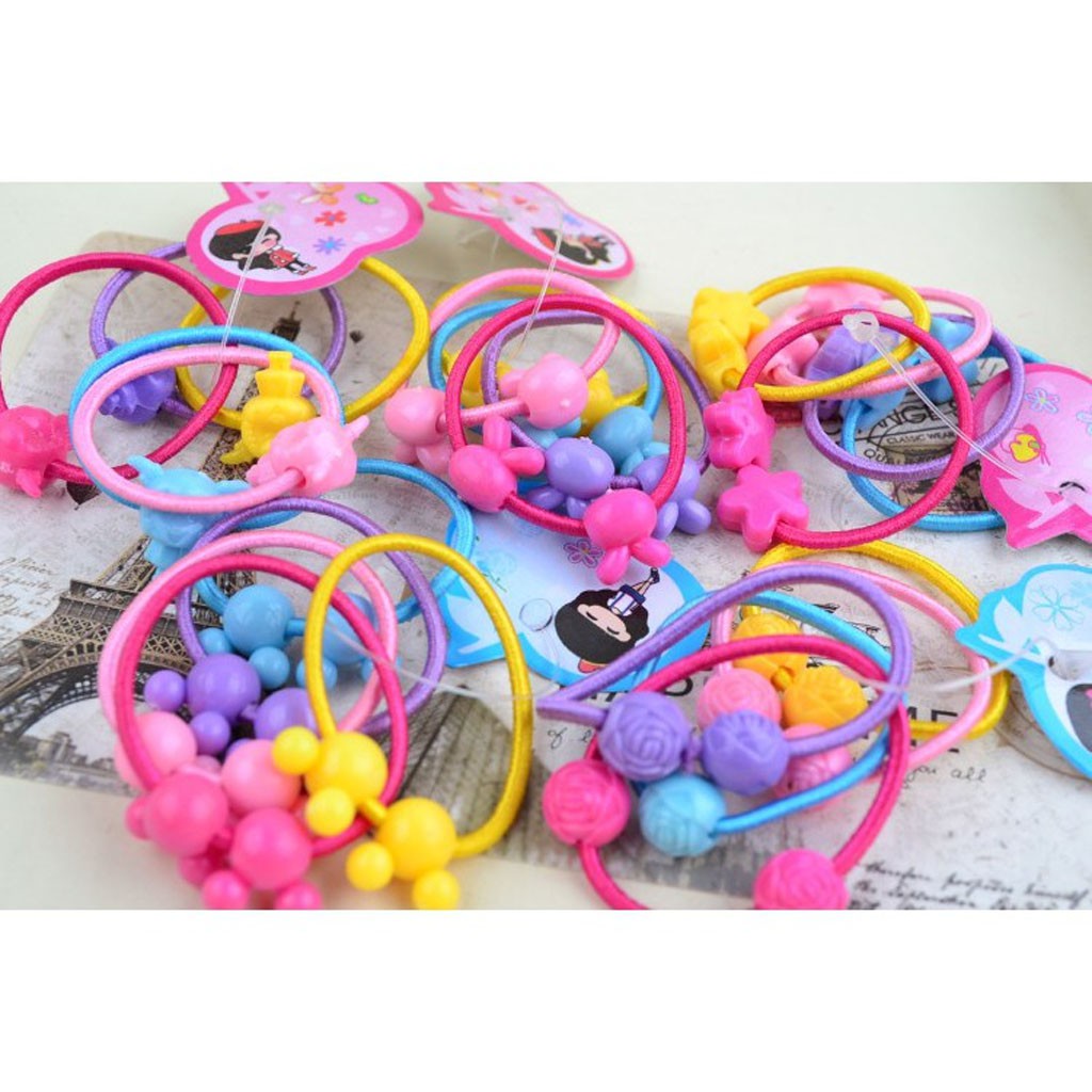 SET 50 dây buộc tóc cho bé, nhiều màu sắc dễ thương