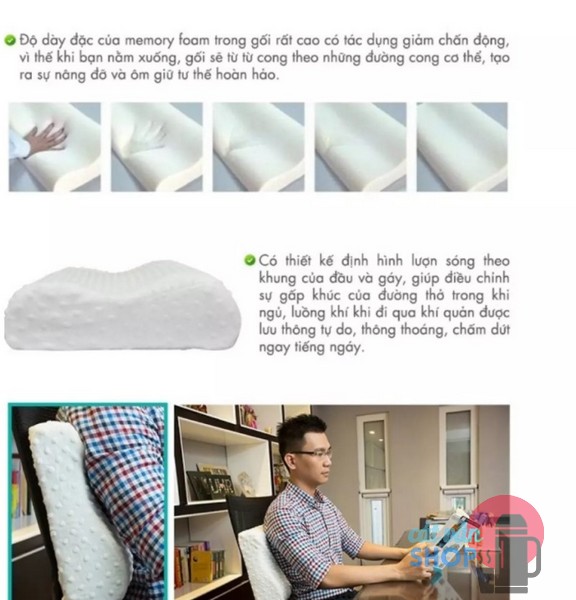 Gối cong Memory Foam Lock&Lock HLW111