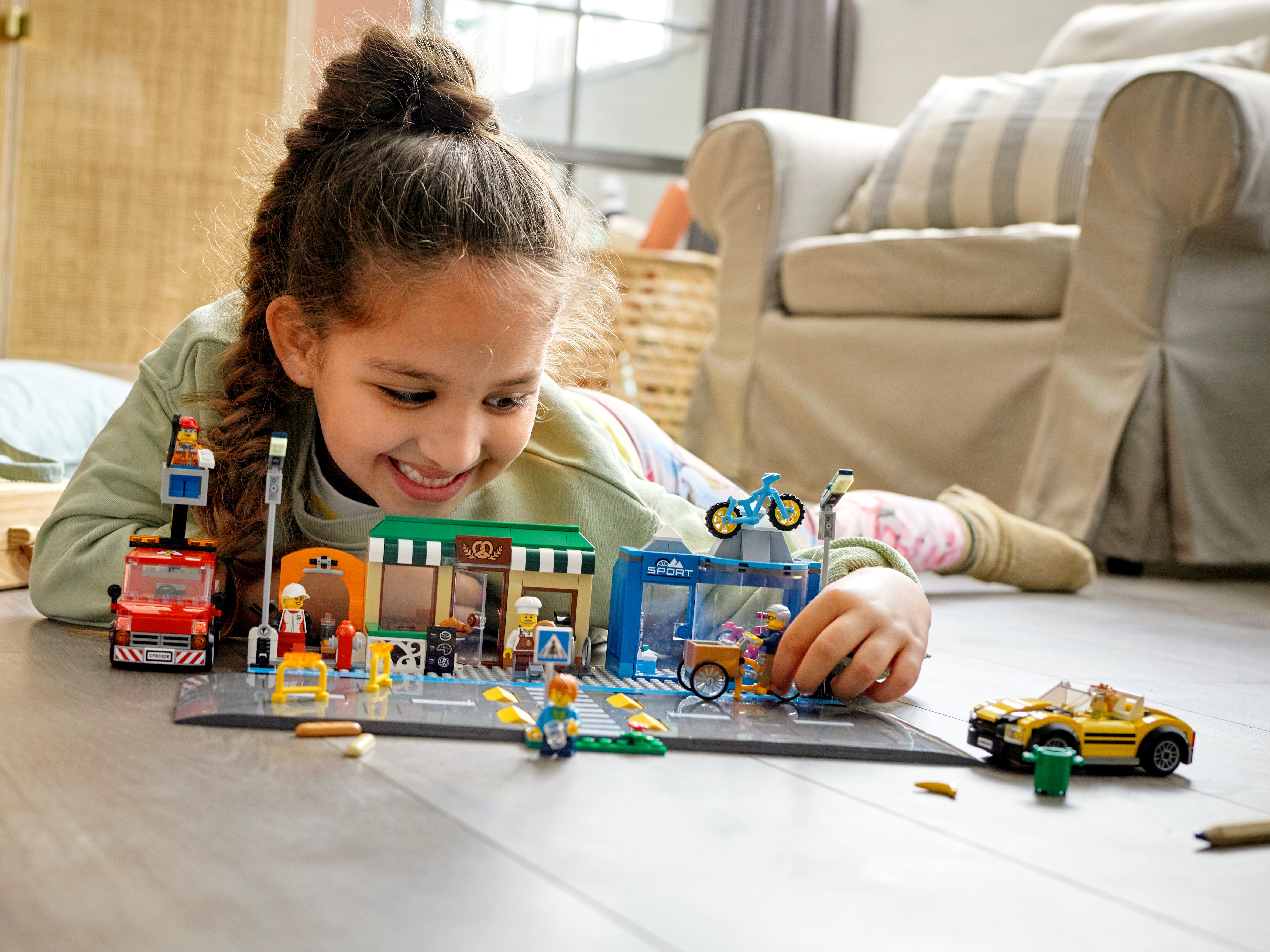 [HAPPY BRICKS] LEGO  CITY - 60306 - SHOPPING STREET - PHỐ MUA SẮM