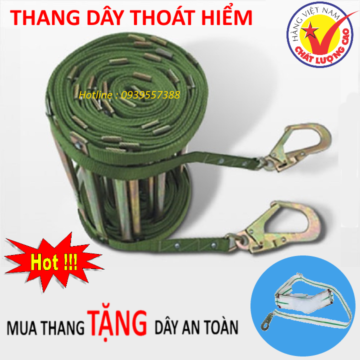 Ladder fire escape rope 5m (giving a seatbelt A4)