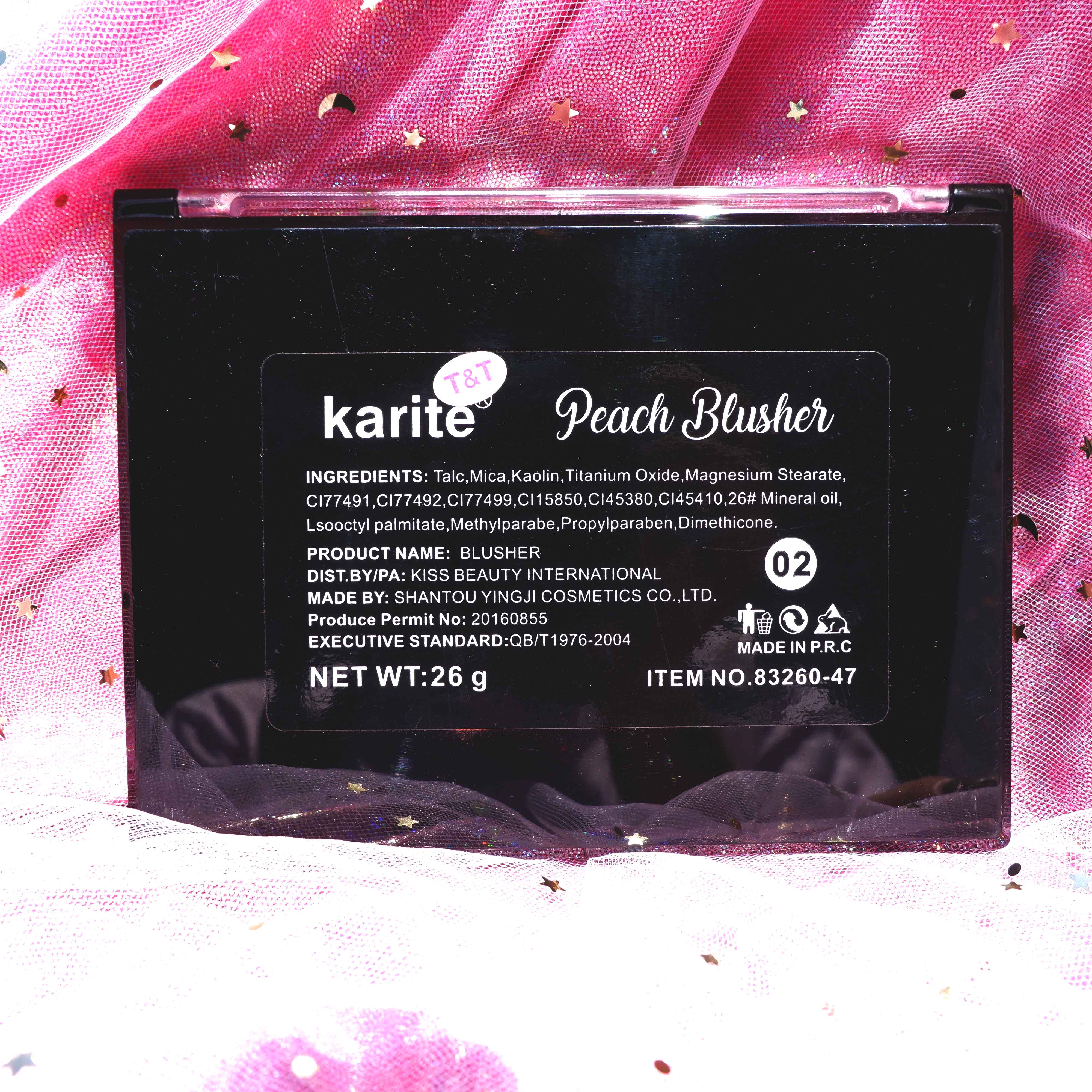 Phấn má kiêm phấn mắt Karité Peach Blusher 50g nội địa Trung
