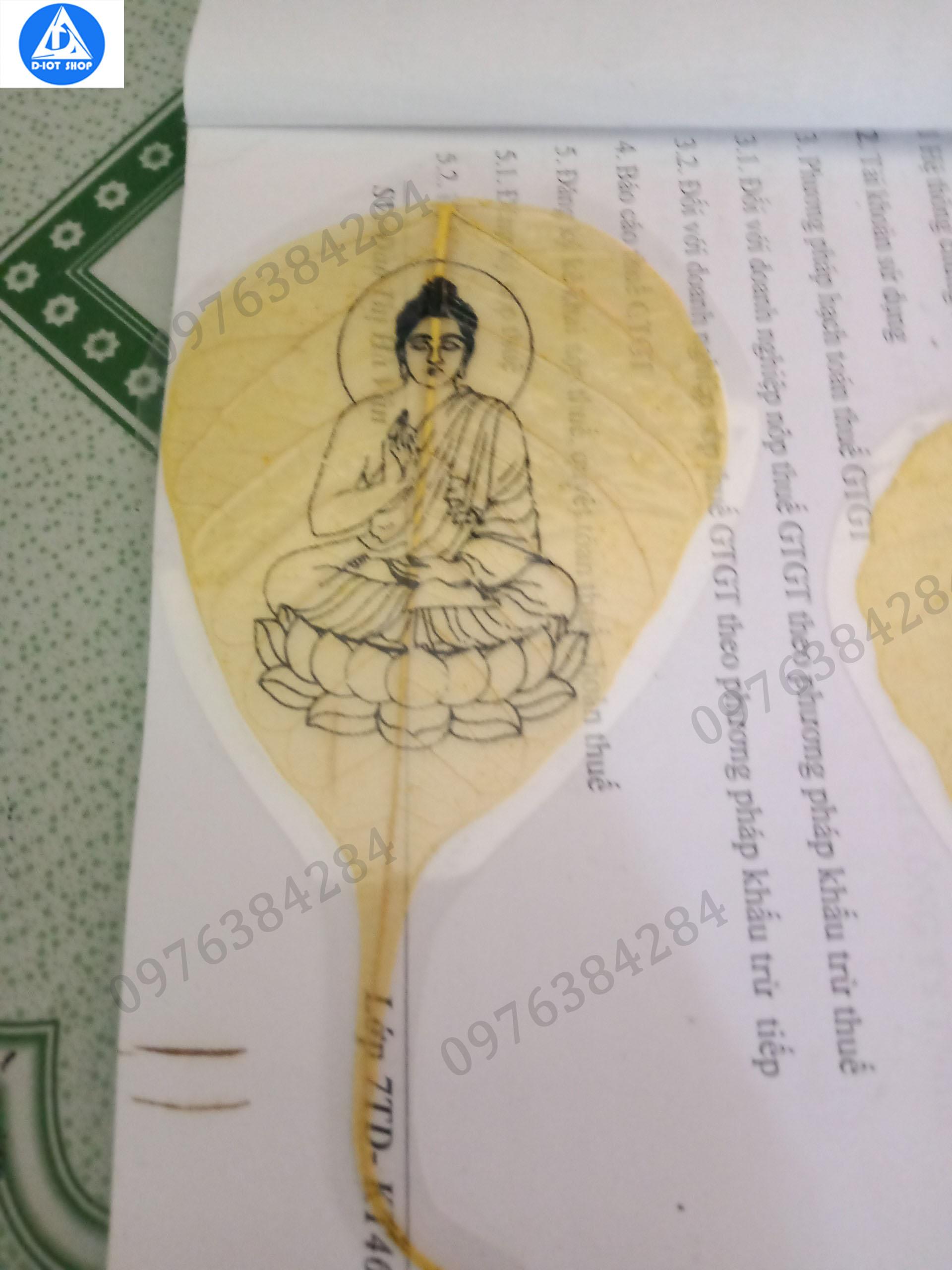 set 4 lá bồ đề in hình phật size to