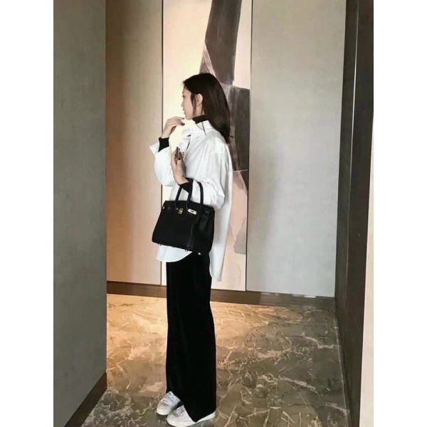 [EVACICI] Áo sơ mi nữ trắng dài tay chất lụa hàn oversize (ảnh ) áo sơ mi công sở