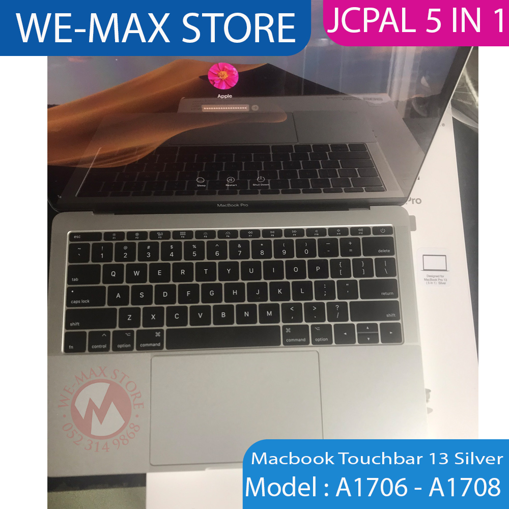 Bộ dán Full 5 IN 1 JCPAL MacGuard Macbook Pro 13 Touchbar Silver -- WE-MAX STORE