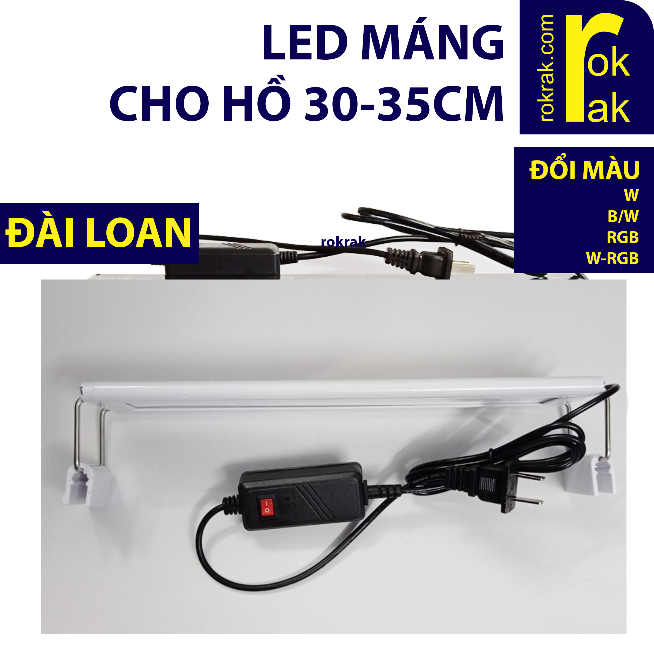 [HCM]Đèn led thủy sinh XML 30 ĐỔI MÀU siêu mỏng máng 2 bên cho hồ 30-35cm