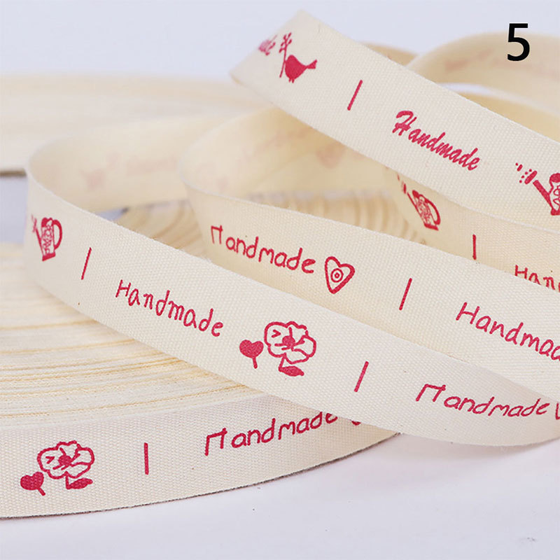Qinkelai 5yards Printed Cotton Ribbon hand made Love Dog DIY Sewing Fabric Craft 15mm