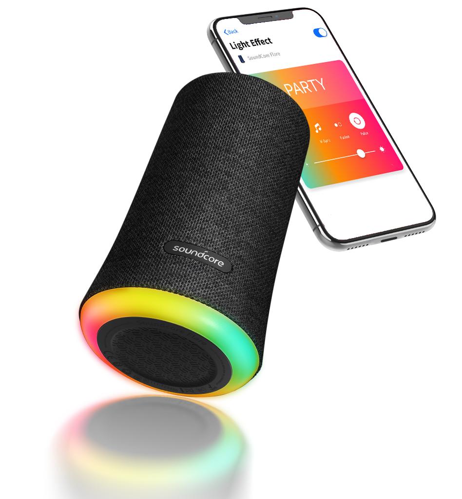 Loa Bluetooth Anker A3161 SoundCore Flare - Âm thanh 360 mạnh mẽ, chống nước tiêu chuẩn IPX7