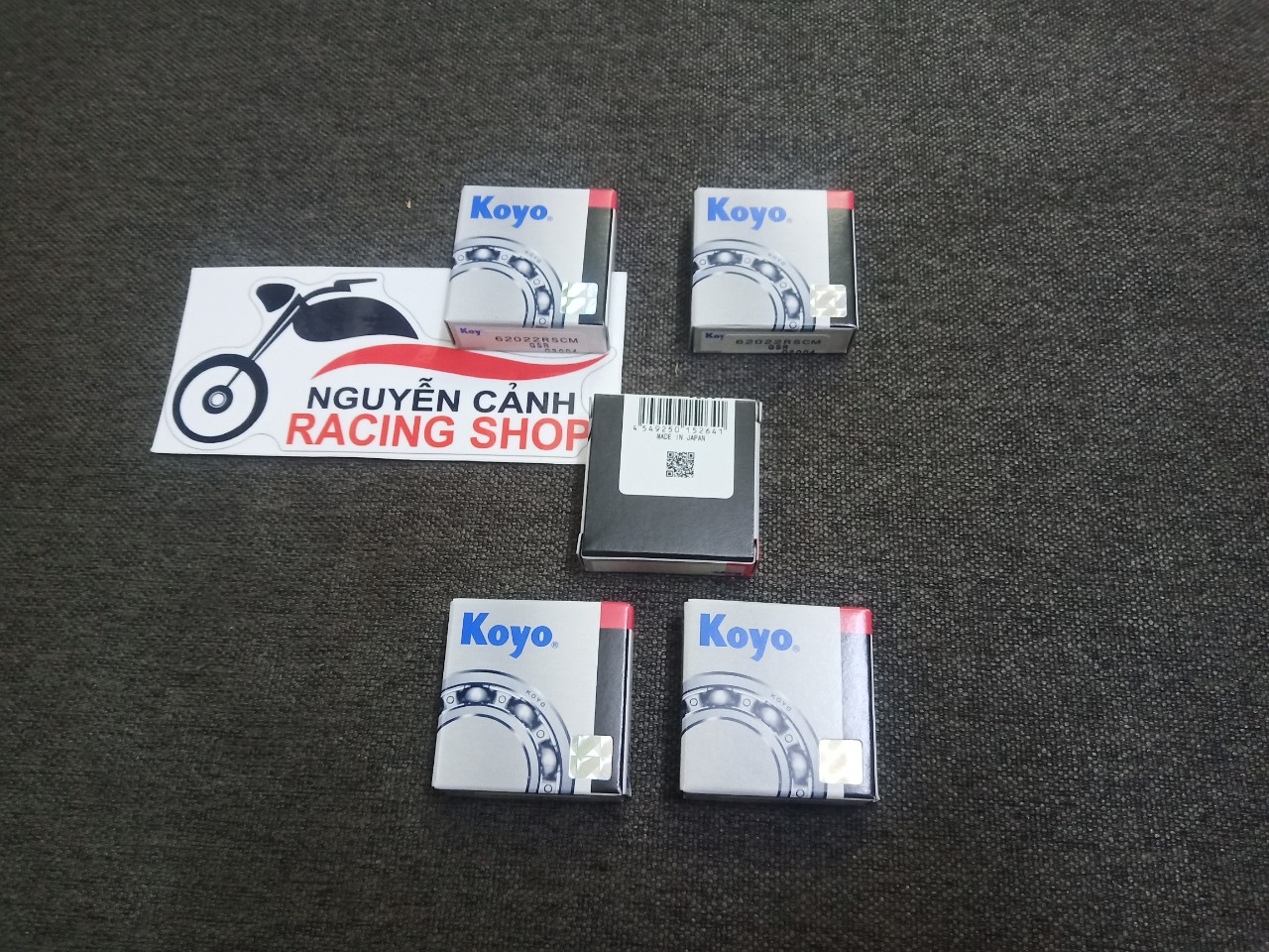 5 cái bạc đạn koyo gắn đùm xe wave rs,wave A,wave s110,wave blade,wave rsx,vòng bi koyo