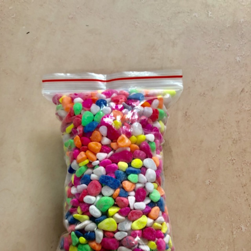 Sỏi màu trang trí bể cá 200g