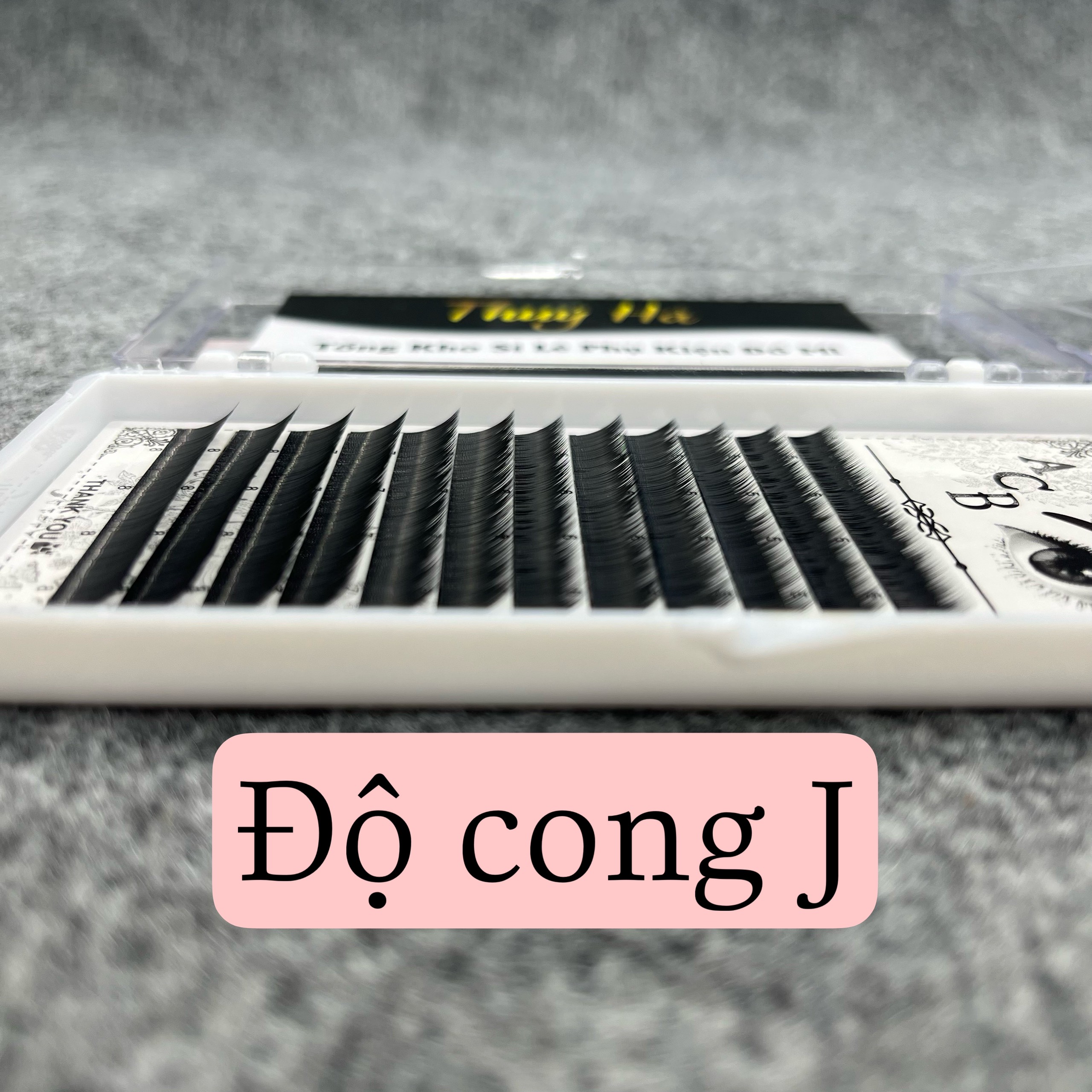 Mi dưới mix size 5-6-7-8mm cong J_B \ dày 0.07-0.10_nối tự nhiên,bắt keo tốt_dụng cụ nối mi_Thúy Hà