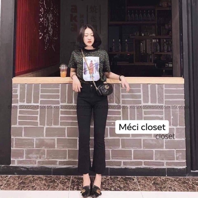 QUẦN JEANS ỐNG LOE mix đồ cực chất