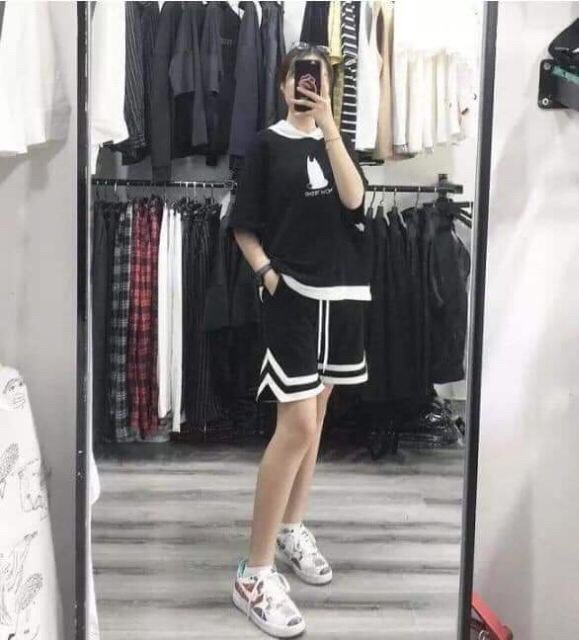 BongXinh88 ✅UNISEX QUẦN SHORT NAM NỮ VIỀN V LINE CÁ TÍNH R4