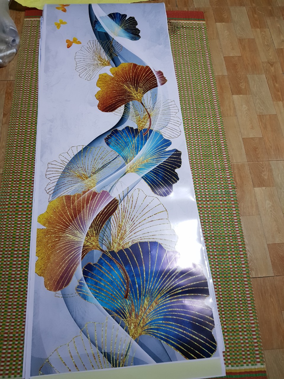 Decal dán trang trí tủ lạnh  - mẫu 3D sang trọng