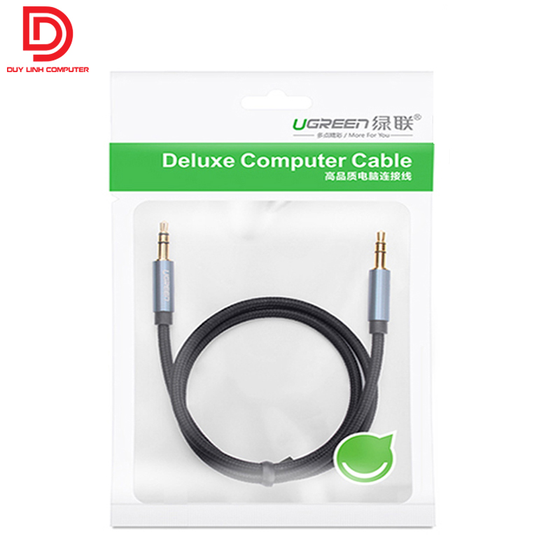 Cáp âm thanh 3.5mm dài 1m bện dù cao cấp - Ugreen 60179