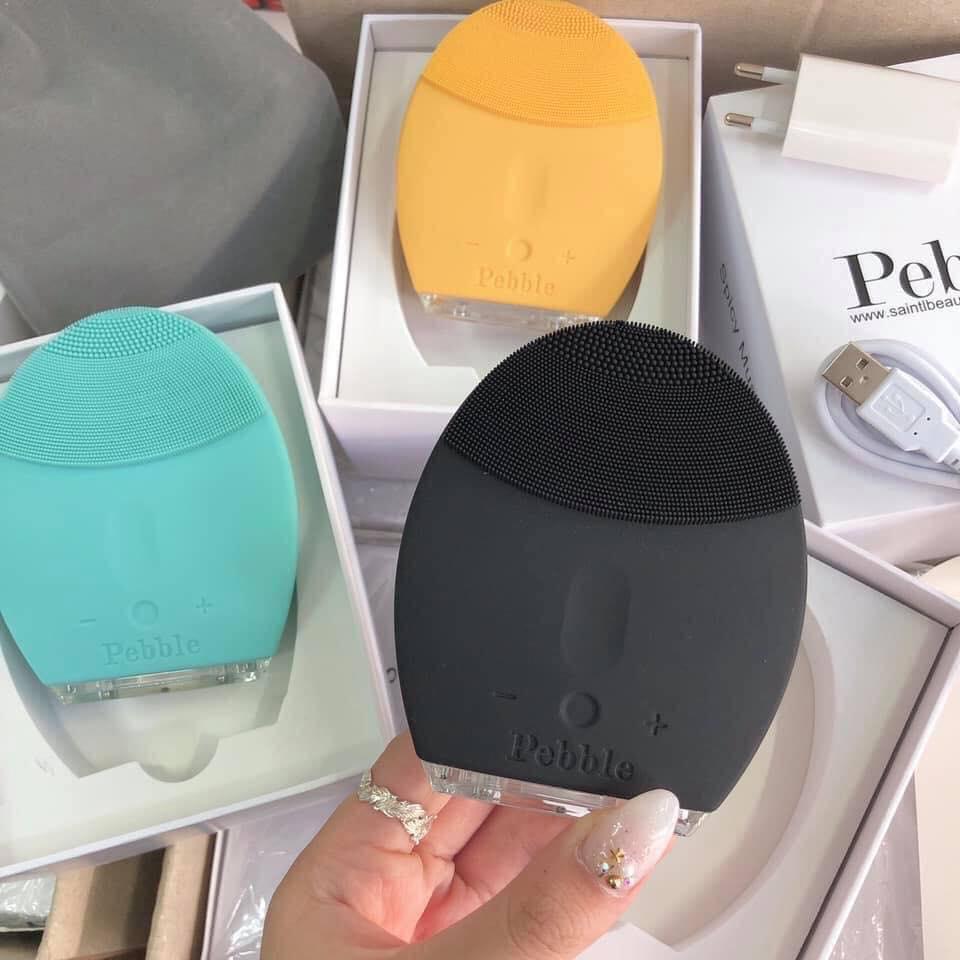[HCM]Máy rửa mặt Pebble Lisa Gen 5 - Đen black [Bảo Hành 12 tháng]