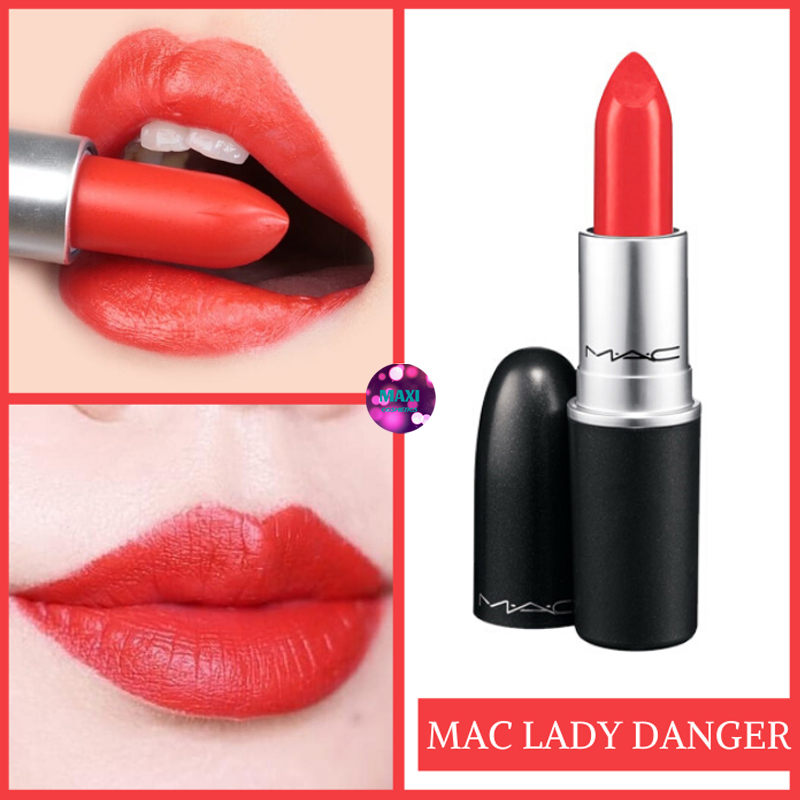 Son MAC Lady Danger 607 - Màu Đỏ Cam (Dòng Matte)