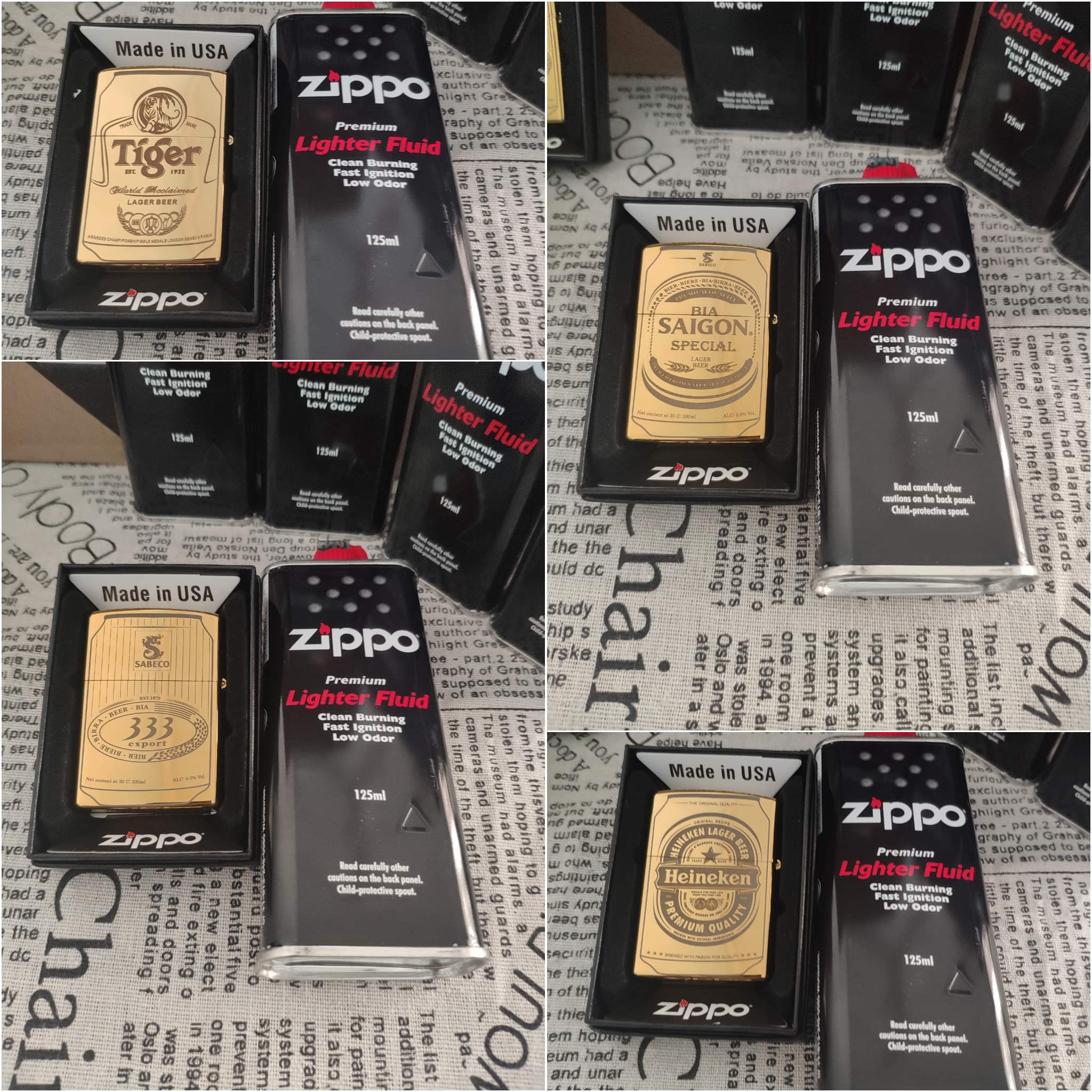 [HCM]Bật Lửa Zippo Khắc Laze Hình Chai Bia Tiger