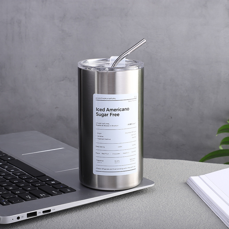 Cốc Uống Nước Giữ Nhiệt 350/600ML Mini Ly Giữ Nhiệt Inox 304 Có Ống Hút Ly Uống Coffee Hiệu Suất 6-8 Tiếng