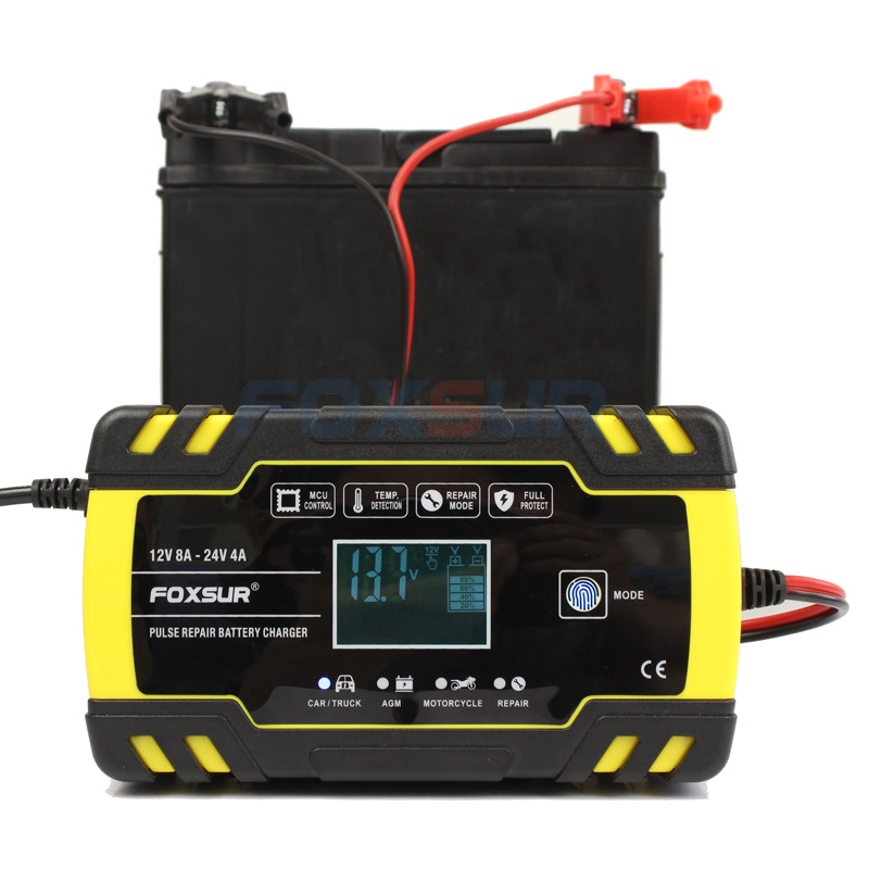 Bộ sạc bình ắc quy nhanh 12V - 24V kèm phục hồi bình