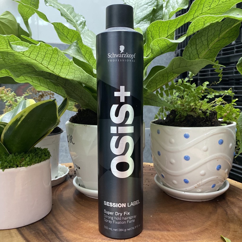 [HCM]Keo Xịt Giữ Kiểu Tóc Cứng Osis+ Session Label Super Dry Fix 500ml