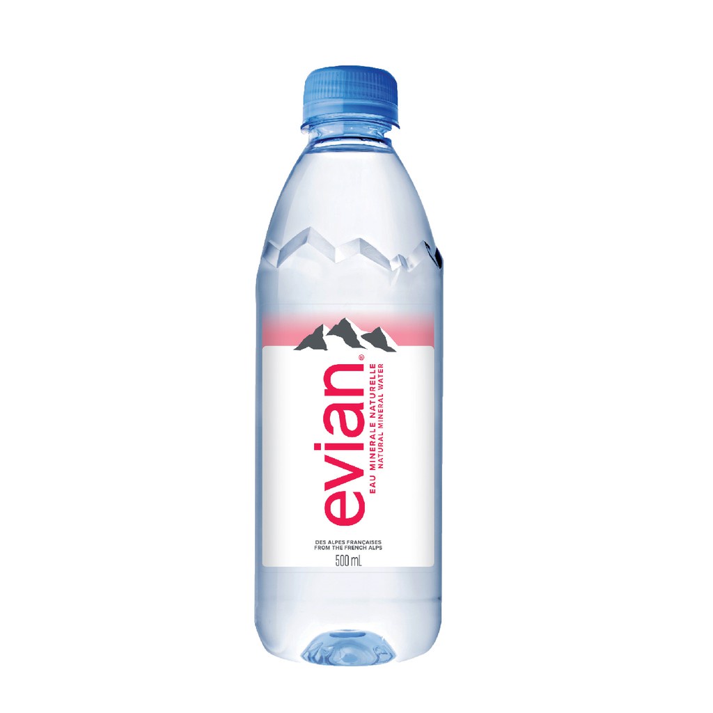 Thùng 24 Chai Nước Suối khoáng Evian Pháp 500ml (500ml x 24)