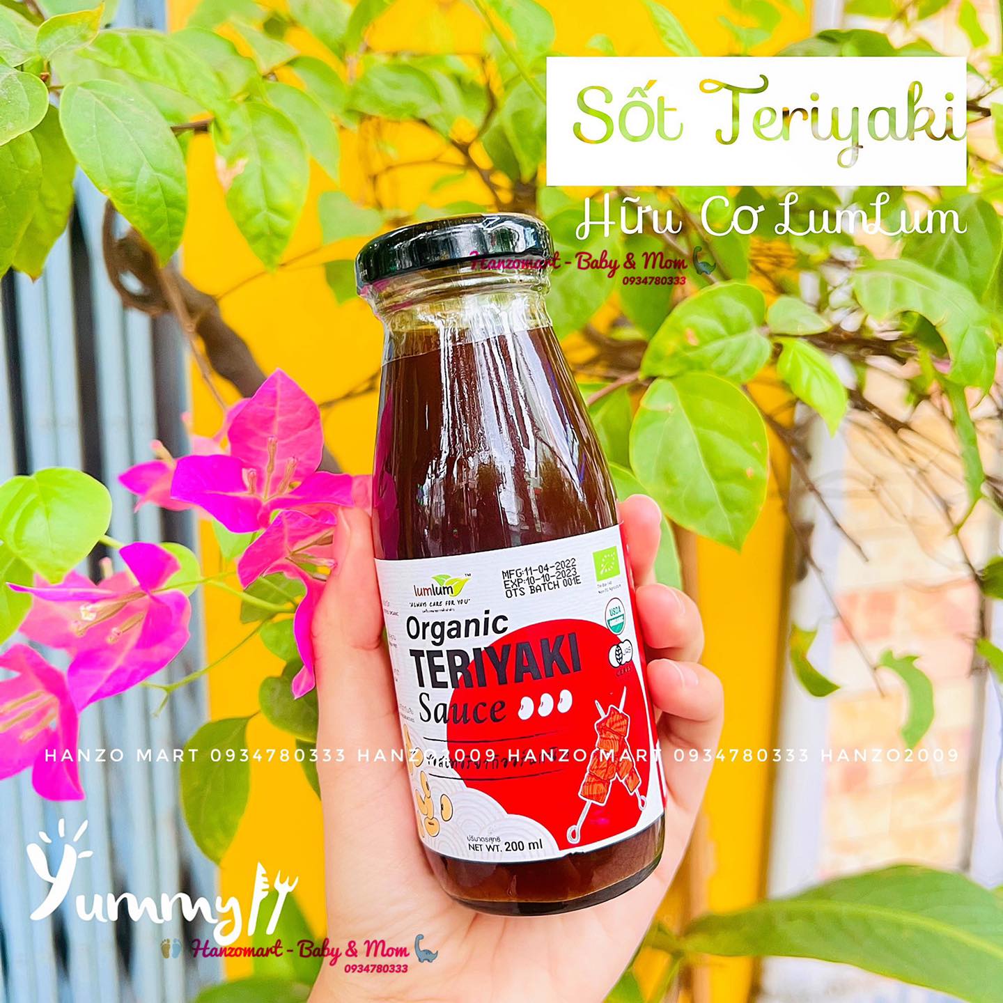 Sốt tẩm ướp Teriyaki hữu cơ Lum Lum