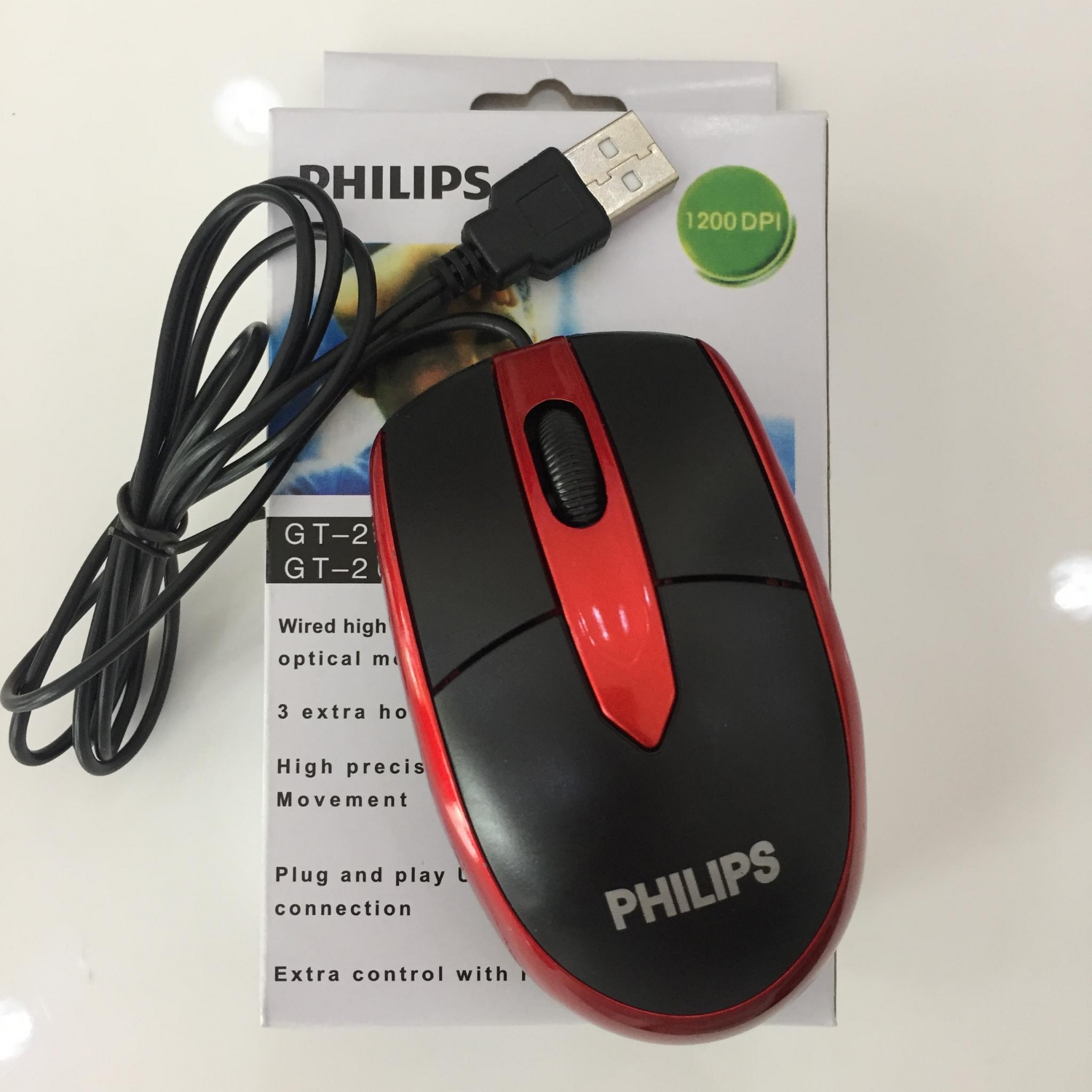 CHUỘT MÁY TÍNH PHILIPS CỔNG USB NHỎ GỌN