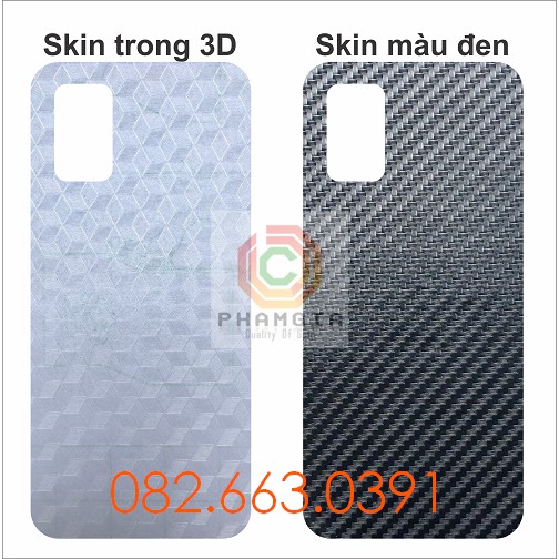 Miếng dán mặt lưng skin carbon Samsung A02s / A03s