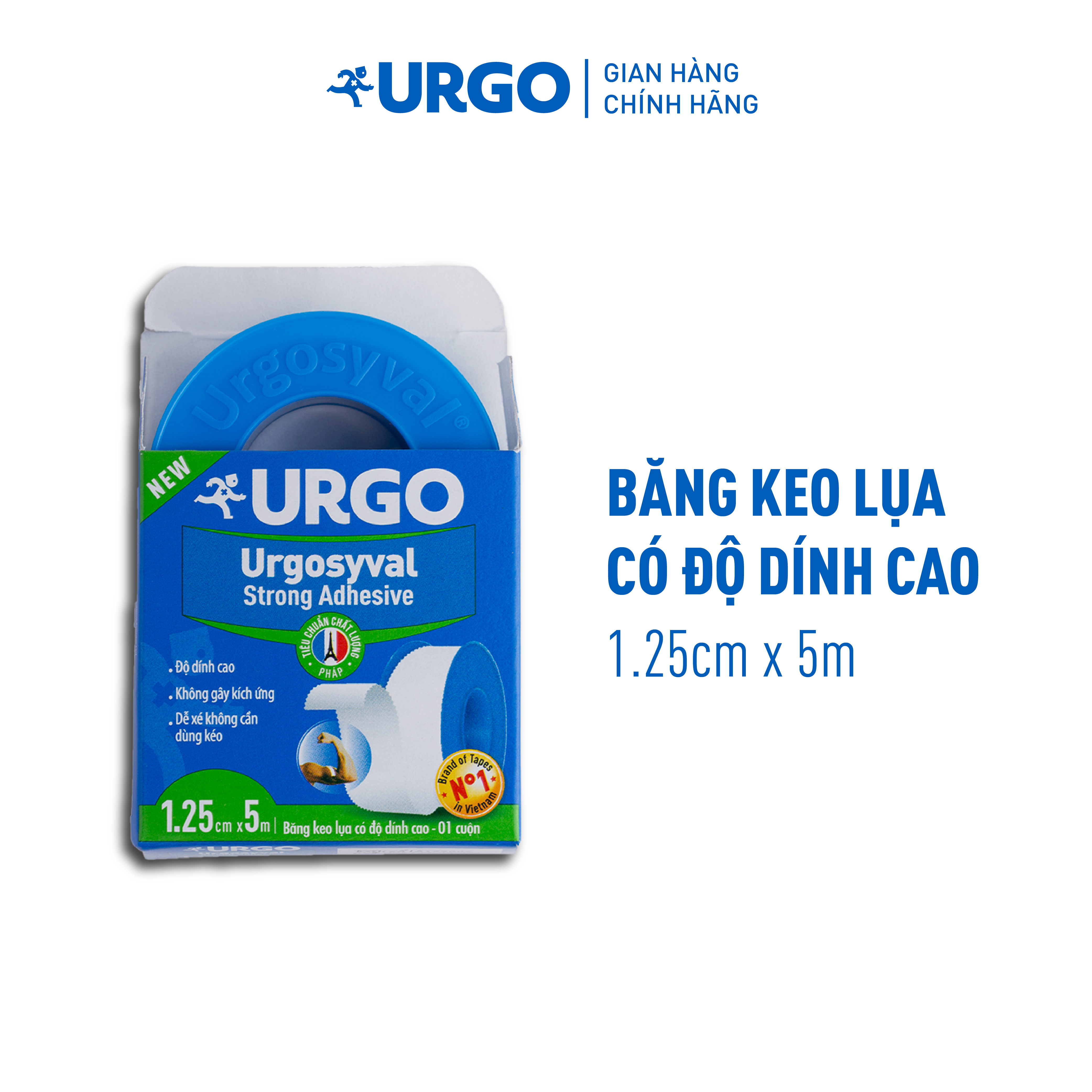 Băng kẹo lụa Urgosyval (Kích thước 1.25cm x 5m)