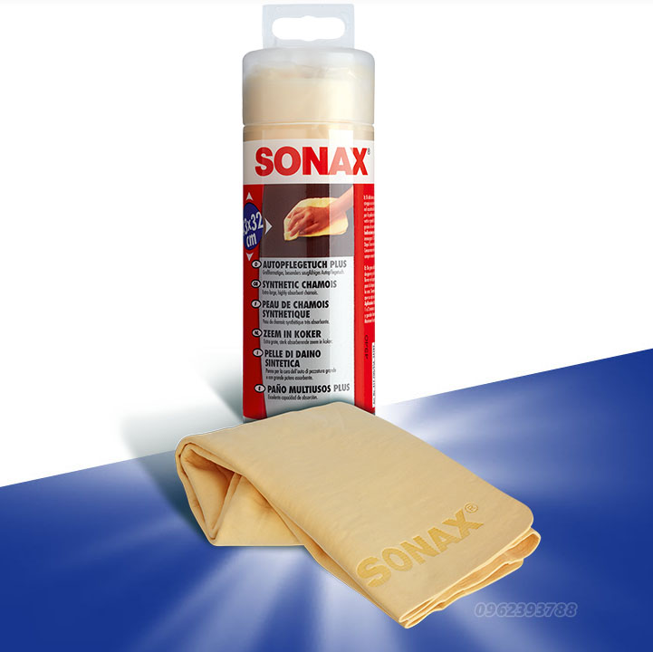 Khăn Sonax 417700 siêu thấm hút nước và dung môi lau xe ô tô đa năng Synthetic chamois