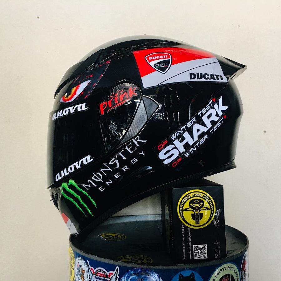 MŨ FULLFACE Royal 1 KÍNH lên tem Shark cực đẹp, tặng túi, bảo hành 12 tháng