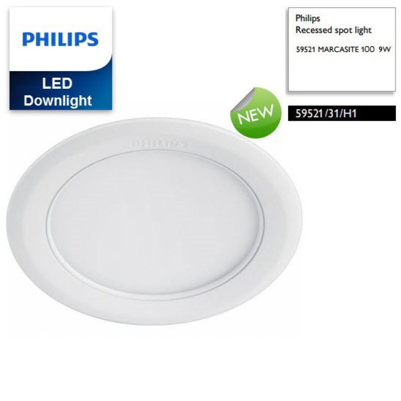 COMBO 10 BỘ ĐÈN LED ÂM TRẦN 9W PHILIPS 59521 DẠNG TRÒN LỖ CẮT 100