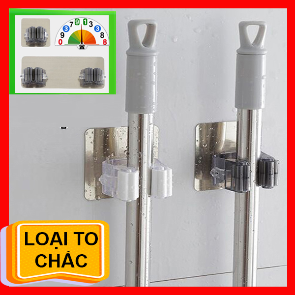 Móc Dán Tường Treo Gậy Lau Nhà,Móc Hít Treo Đồ Nhà Tắm