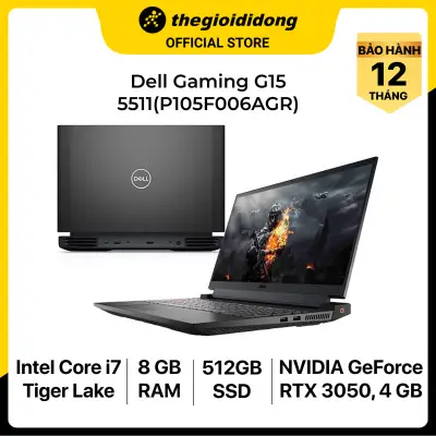 Laptop Dell G15 5511 i7 11800H/8GB/512GB/4GB RTX3050/15.6