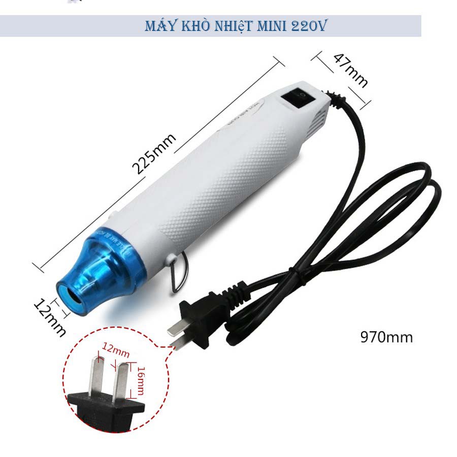 Máy khò nhiệt mini cầm tay - máy thổi hơi nóng 300w