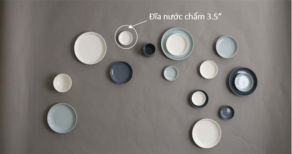 Erato - Đĩa sứ đựng gia vị Mono - 에라토 찬기 3.5"