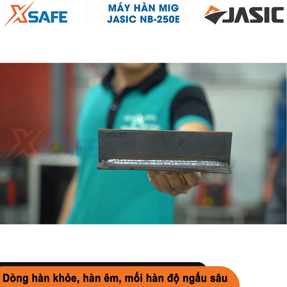 MIG welding machine Jasic nb-250e technology IGBT welding line, stable arc, weld Độ ngấu deep-genuine-xsafe