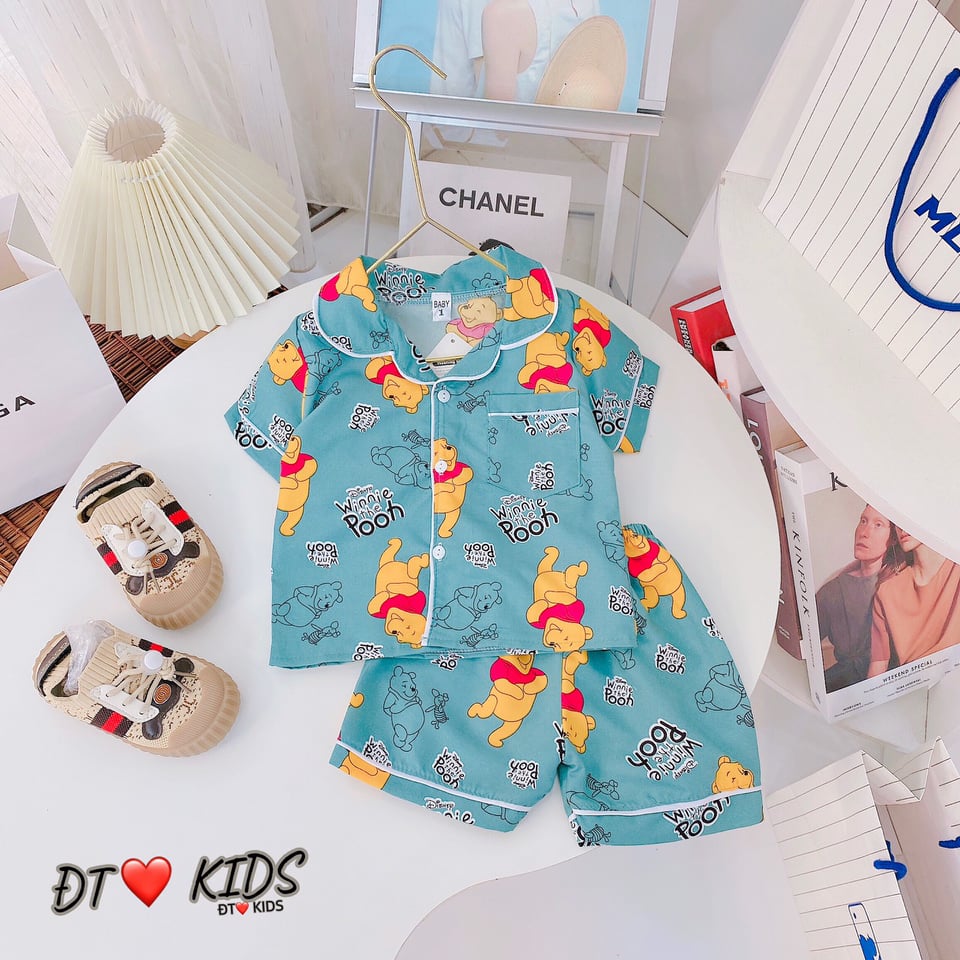 Bộ pizama kate mặc nhà siêu kute cho bé yêu