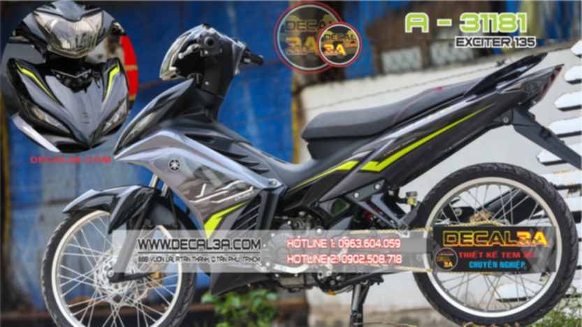Exciter 135 LC decal only striped
