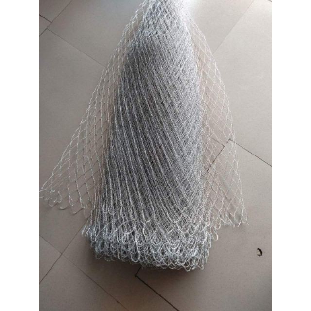 Lưới sợi dù bẹo keo chắc chắn làm vợt đựng cá