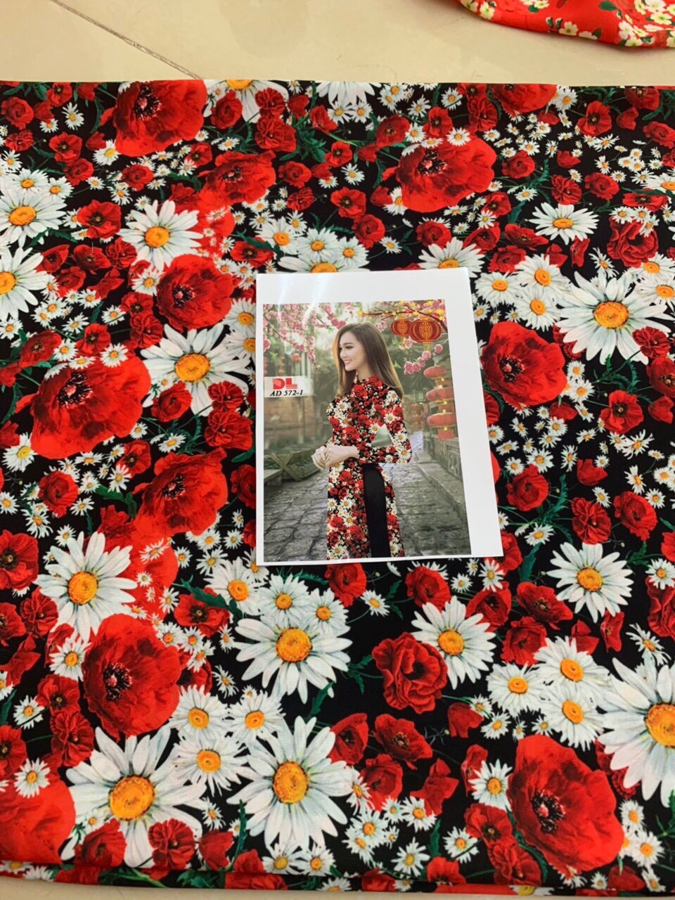 [HCM]Vải áo dài hoa cúc