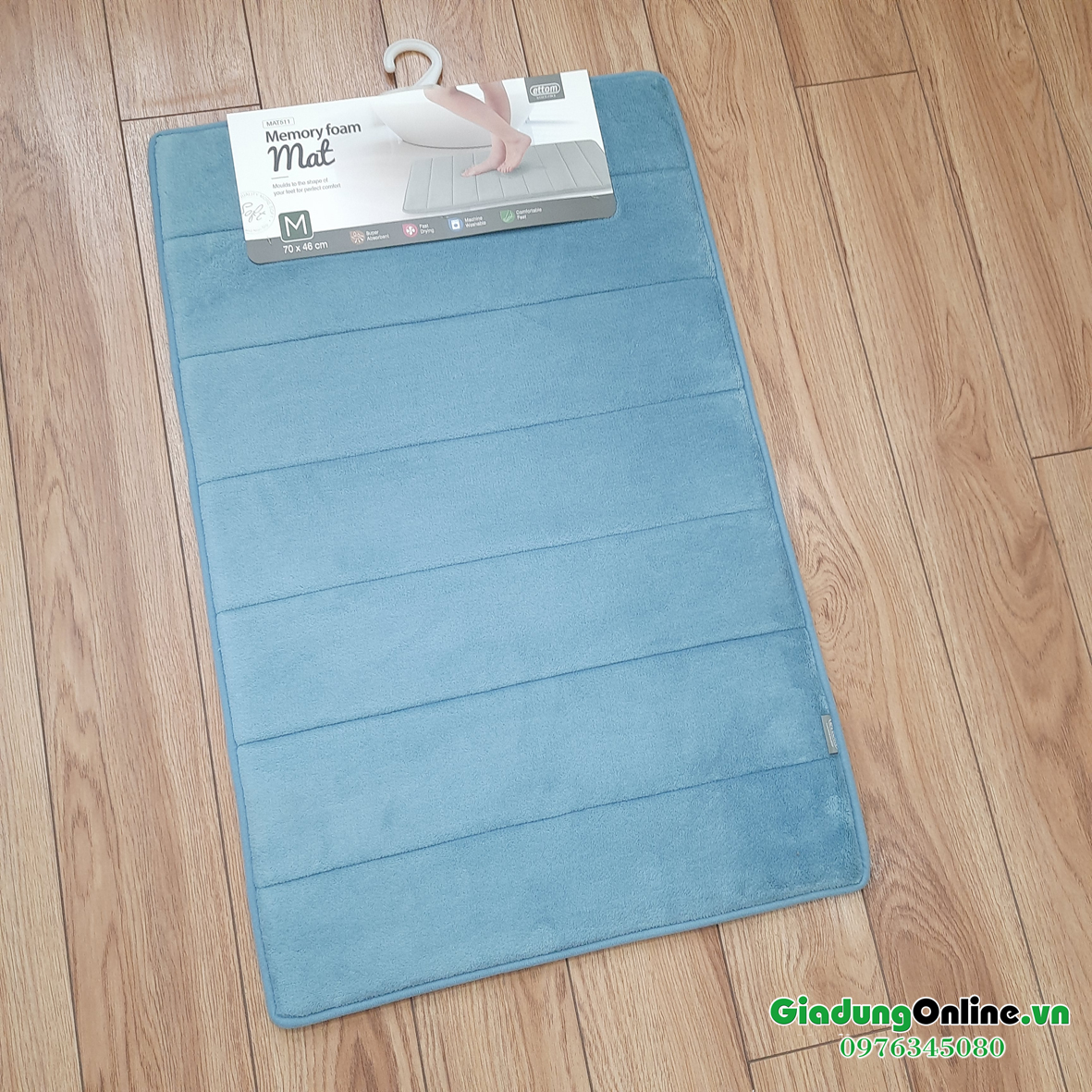 Thảm Chùi Chân Lock&Lock Memory Foam Kiểu Stripe 460*700*15mm MAT511