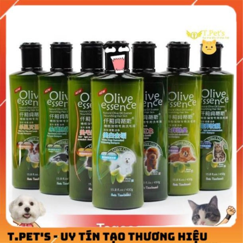 Sữa Tắm Cao Cấp Olive Esence Cho Chó Mèo Thơm Dịu Nhẹ