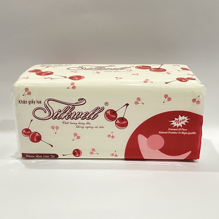 [Hoàn Tiền 10%] Giấy lụa, giấy khô, giấy ăn silkwell 280 tờ hàng đẹp