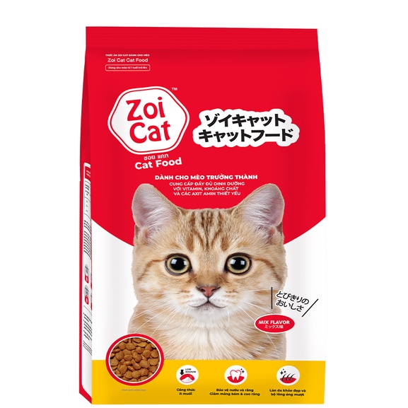 Hạt Cho Mèo Zoi Cat Túi 1kg - Thức Ăn Hạt Cho Mèo Giá Rẻ