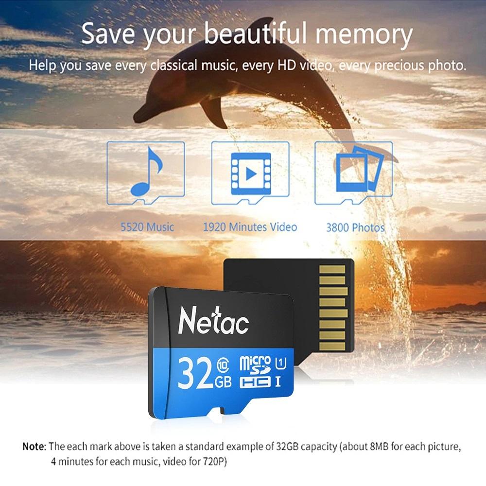 Thẻ nhớ Netac 32Gb Class 10 cao cấp - Micro SDHC 32G
