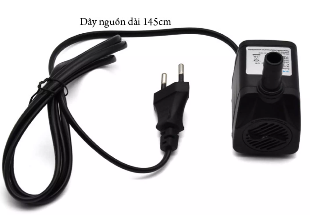 Máy Bơm Bể Cá Hòn Non Bộ Thác Nước 8W có 4 đèn led đổi màu