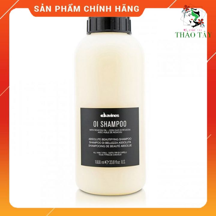 Dầu gội Davines Oil shampoo bóng mượt tóc 1000ml - chai
