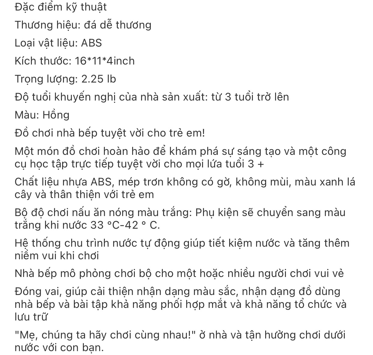 Đồ chơi bồn rửa chén cho bé
